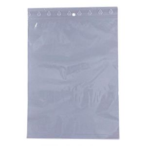 100 sachets à fermeture zip format 220 x 280 mm 20 x 28 cm pochette zip qualité alimentaire aux normes CEE 50 microns sachet congélation emballage sac solide recyclable avec trou de suspension (solutions-imprimerie, neuf)