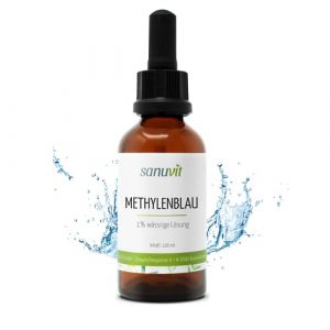 Sanuvit® Bleu de méthylène - Flacon pipette de 100 ml - Solution aqueuse à 1 % - Pureté > 99 % - Testé en laboratoire, liquide et produit en Autriche (SAN-U-VIT, neuf)