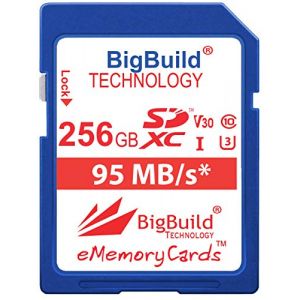 BigBuild Technology 256 Go UHS-I U3 SDXC 100 Mo/s Carte m&eacute;moire pour Fujifilm X-S10, Fujifilm X-T30 II Cam&eacute;ra (BigBuild Technology FR, neuf)