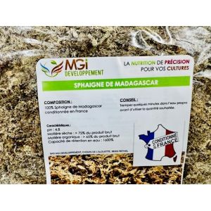 Sphaigne de Madagascar 500GR Non compressée - Fibre préservée - substrat végétal pour Cultures Hors-Sol (500 GR), Vivarium- Origine: Madagascar et contrôlée Puis conditionnée en France (MGI_FRANCE, neuf)