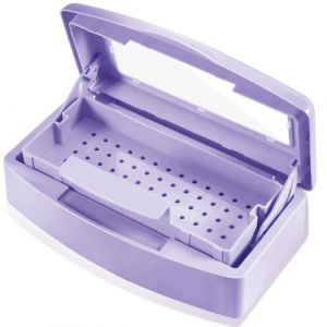 Plateau D&eacute;sinfection, Nail Outils St&eacute;rilisateur, Plateau de st&eacute;rilisation en plastique, Outils de Salon, pour tweezer, salon de coiffure, impl&eacute;ment d'ongles pour esth&eacute;ticienne (Violet) (Cchhjty, neuf)
