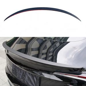 Treesiche Aileron De Coffre Arrière pour Tesla Model Y 2020-2024，Couvercle De Lèvre De Coffre Arrière Aileron Voiture pour Tesla Y Accessoires (Fibre de Carbone Mate) (Triscar, neuf)