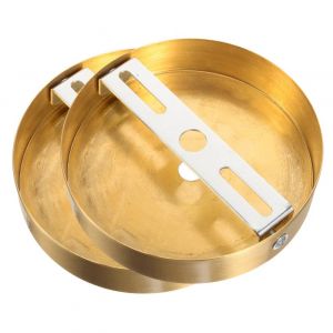 Angoily Plaque De Plafond En Laiton Dor&eacute; 10.2X10.2X2.3 Cm Pour Lustre Plafond R&eacute;tro Accessoire Luminaire Suspendu Support Fixation &Eacute;clairage Int&eacute;rieur (Lotra, neuf)