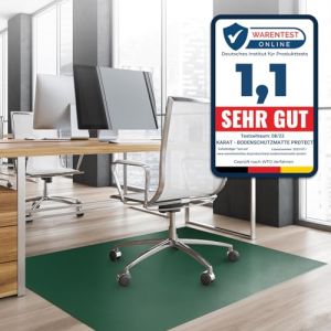 KARAT Neo Tapis de Protection de Sol pour sols durs - Protection du Sol - Chaise de Bureau - pour parquet, stratifi&eacute;, Tapis de Sol, Chaise de Bureau - &Eacute;paisseur : 1,5 mm, Vert, 114 x 50 cm (MEISTEREI, neuf)