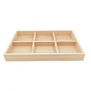 Anktily Bo&icirc;te de rangement en bois &agrave; 6 compartiments, bo&icirc;te de rangement pour articles divers, bo&icirc;te de rangement pour chaussettes, sous-v&ecirc;tements, plateau de pr&eacute;sentation en bois pour la maison et le (Anktily, neuf)