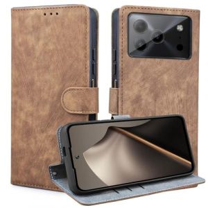BEEJTUNY &Eacute;tui Cuir pour Doogee Note 56/Note 56 Pro/56 Plus, Coque Antichoc avec Protection RFID, Coque &agrave; Fermeture Magn&eacute;tique, Housse de Protection TPU Int&eacute;gr&eacute;e.Brun (xuanyouquan, neuf)