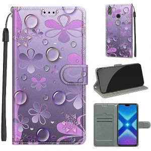 Coque Huawei Honor 8X / View 10 Lite / V10 Lite, &Eacute;tui Protection Housse Premium en Cuir de Portefeuille avec Fermeture Magn&eacute;tique pour Huawei Honor 8X et View 10 Lite (DIKAS, neuf)