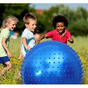 penepico Grand Ballon de Massage pour Enfants, balles de Yoga gonflables de 85cm, Gros Balle Gonflable, Ballon d'exercice avec Pointes tactiles, Boules ext&eacute;rieures, balles de Jeu (pinecone house, neuf)