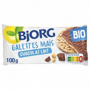 BJORG - Galette Maïs Chocolat Au Lait Bio Sans Gluten 100G - Quatre Articles (LE PHENICIEN, neuf)