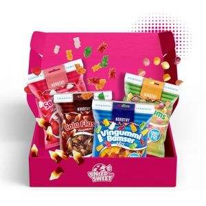 Nordthy Bonbons Sans Sucre Mix 290g – Véritable Gomme/Fruit Gomme Danoise Sans Sucre – Ours Gélifiés/Cola Bouteilles/Cœurs/Mini Gums Low Calorie – Friandises Saines pour Diabétiques (Nord-Ostsee Handelswaren, neuf)