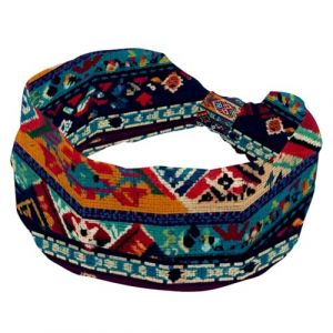 Bandeau large pour femme - Motif ethnique r&eacute;tro - Bandeau &eacute;lastique antid&eacute;rapant - Bandeau d'entra&icirc;nement &agrave; la transpiration - Accessoires pour cheveux (Galens, neuf)