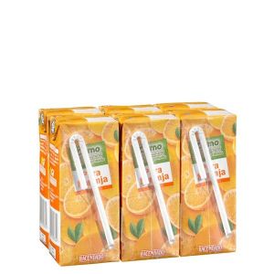 Hacendado Jus d'Orange Pur, Pack de 6 Mini Briques de 200 ml, Sans Sucres Ajout&eacute;s, Conservation Ambiante, Format Tetra Pak, Origine Espagne (LOGAN MALL, neuf)