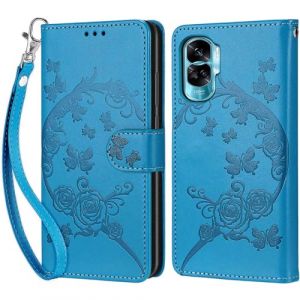 KENHONER Coque pour Honor 90 Lite/Honor X50i 5G, Housse Etui Portefeuille Cuir Multifonction, Fermeture Magnétique à Clapet Anti-Choc Compatible avec Coque Honor 90 Lite Book - Bleu (KENHONER, neuf)
