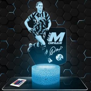 Lampe de chevet A. Morgan Football Feminin décoration Foot. Idée cadeau homme femme objet A. Morgan Football Feminin veilleuse adulte déco chambre. Idee cadeau noel homme femme original (Lampephoto-fr, neuf)
