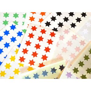 Mélange Couleurs 165 Étiquettes, 10mm Forme Étoile, Stickers Autocollants, Minilabel Formes (Minilabel, neuf)