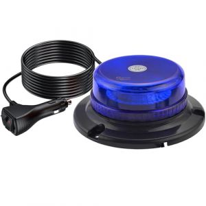 AUTOUTLET Gyrophare &agrave; 36 LED, 12/24 V, bleu, gyrophare d'avertissement LED, avec aimant, 9 modes, c&acirc;ble de 5 m, E57 Mark & &eacute;tanche IP65, feu d'avertissement pour voiture, camion, tracteur (ZIXING TECHNOLOGY LIMITED, neuf)
