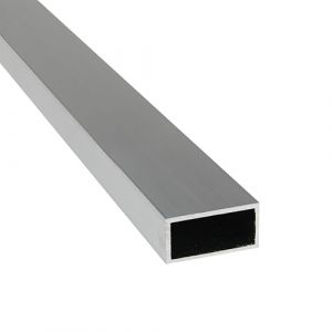 Tube rectangulaire en aluminium, AlMgSi0,5, EN AW-6060, nu/brut, 25 x 15 x 2 mm, longueur : 1 000 mm &plusmn; 5 mm (LANGLITZ Metalle, neuf)