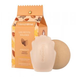 Blancr&egrave;me Coffret Cadeau Berlingot Duo Solides 97% Naturel | Savon madeleine v&eacute;g&eacute;tal Surgras + Shampoing Solide aux huiles bio de lin | Parfum Amandes (Blancr&egrave;me, neuf)