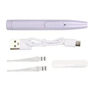 Cuill&egrave;re pour Enlever le C&eacute;rumen pour Enfants, Cuill&egrave;re pour Cure-oreille avec Lampe de Poche LED, Cuill&egrave;re pour Cure-oreille Rechargeable par USB avec &eacute;tui de Rangement, pour (Wenzeny, neuf)