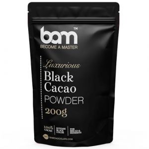 BAM Cacao en Poudre &ndash; Non Sucr&eacute; 100% Pur, Sans Gluten, Parfait pour Desserts, Biscuits et D&eacute;corations (Cacao noir, 200 g, 200.0, gramme) (BAM - become a master, neuf)