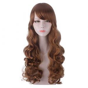 Hermione Jane Granger Cosplay perruque brun clair cheveux bouclés résistant à la chaleur cheveux synthétiques Perucas Halloween fête Costume perruques KUPL5938 (good stuff A, neuf)