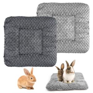 2 Pi&egrave;ces Fleece Rabbit Guinea Pig Pad, Tapis pour Lapin Nain Int&eacute;rieur 30 x 30 cm, Warm Fluffy Tapis Lapin, Lit Cochon d'Inde Lavable pour Petit Animal, Lapins, Cochon D'Inde, &Eacute;cureuil, Hamster (zhangyongjian g, neuf)