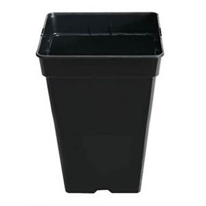 Pack de 10 pots de fleurs carr&eacute; en plastique noir de 5,5 l &ndash; 18 x 18 x 25,5 cm (Semillalandia, neuf)