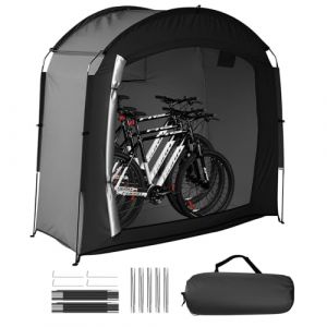 Securex Abri Vélo Extérieur Étanche 210D Oxford, Tente Rangement 1-3 Vélos ou Vélos Électriques, Protection Jardin Terrasse Camping Balcon Anti-Pluie Soleil avec Sac, Noir (THOKIF, neuf)