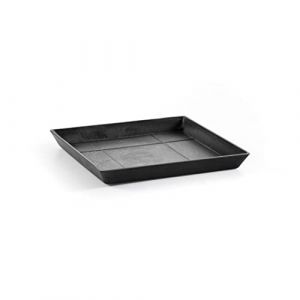 Ecopots Soucoupe pour pot de fleurs Rotterdam gris fonc&eacute; - Ext&eacute;rieur : 43 x 43 cm - Int&eacute;rieur : 39 x 39 cm - Soucoupe pour pot de fleurs en plastique recycl&eacute; - Soucoupe moderne pour l'int&eacute;rieur et (Marketsupply, neuf)