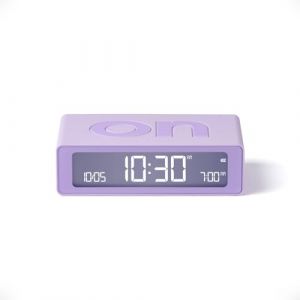 Lexon Flip Mini R&eacute;veil Matin de Voyage, Horloge num&eacute;rique LED on/Off &agrave; luminosit&eacute; r&eacute;glable, Rechargeable et Tactile, id&eacute;al comme r&eacute;veil de Chevet - Lilas (LEXON DESIGN, neuf)