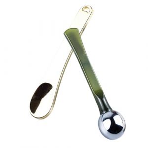 FRCOLOR 2pi&egrave;ces Spatules De Maquillage Mini R&eacute;utilisables Outils Spatules Cosm&eacute;tiques Pour Lotions Cr&egrave;mes Applicateurs De Soin Du Visage (Laners, neuf)