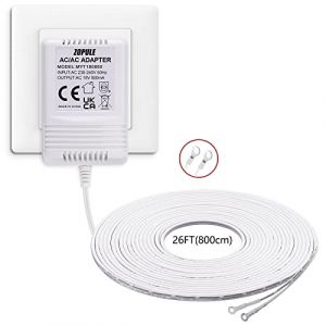 Transformateur pour sonnette vidéo 18 V 500 mA pour toutes les versions de Ring Doorbell, Nest Hello et Arlo, Eufy, Wyze Câble de 8 m (315") pour sonnette vidéo (wuyelin, neuf)