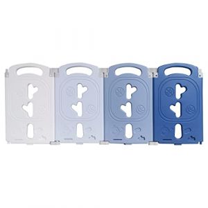 Dripex Parc Bébé Pliable à 4 Panneaux, Parc Bébé en Plastique, Bleu (Dreamome FR, neuf)