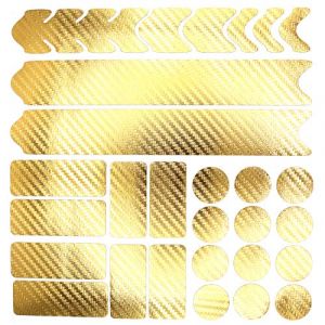 AlphaShield K099 K100 Film de protection autocollant pour cadre de v&eacute;lo en carbone pour VTT BMX, Or carbone. (Finest-Folia, neuf)