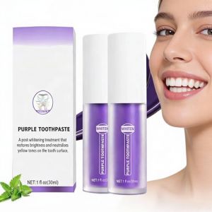 Dentifrice Blanchissant Violet,Blanchiment Dentaire Violet,2pcs Dents Blanches Violets,Violets Dentifrices,Dentifrice Blanchissant,Purple Teeth Whitening,Purple Toothpaste,Blanchiment Des Dents (Poseidoneye, neuf)