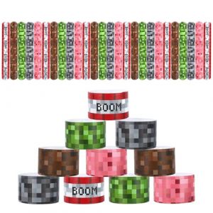 SAVITA 36pcs Bracelets Pixel Slap, Bracelets &agrave; Claquer pour F&ecirc;te Sur le Th&egrave;me des Pixels Bracelet de F&ecirc;te Jeux Vid&eacute;o pour Enfants D&eacute;corations d'Anniversaire Joueurs sacs Cadeaux (5 Styles) (moncion, neuf)