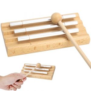 Energy Chimes Instrument de musique Chime Energy avec maillet en bois, b&acirc;ton sonore, instrument de percussion en bois, carillon &agrave; vent pour l'&eacute;ducation musicale pr&eacute;coce, cadeau, pri&egrave;re, yoga (duguhong, neuf)