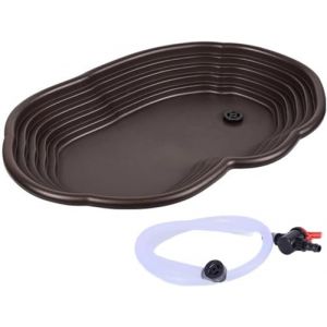 avec Rampe et Plate-Forme, Plat d'eau Tortue pour Grenouille, Gecko, Tuyau de vidange,Bassin de Bain pour Reptiles, Bol d'eau d'alimentation pour Reptiles, Plat d'alimentation pour Reptiles (hefeisulianbaihuodian, neuf)