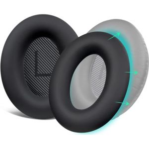 SOULWIT Silicone Protection Housses pour Bose QuietComfort Ultra 15 QC15 QC25 QC2 QC35 QC45/Ae2 Ae2i Ae2w/SoundTrue & SoundLink AE Coussinets Coussins, Résistant à la Transpiration, Facilement Lavable (SoloWIT Store, neuf)