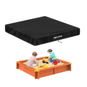 SIMPHAUS B&acirc;che de Bac &agrave; Sable Couverture de Bac &agrave; Sable B&acirc;che de Protection pour Bac &agrave; Sable Enfant &Eacute;tanche pour Piscine Jardin avec Bande Elastique,Anti-d&eacute;chirure 420D Tissu Oxford 140x140x20cm (GRACEEU, neuf)