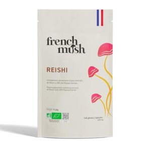Doypack Reishi Bio - 168 Gélules Vegan - Apaisant, Qualité du Sommeil Réparateur, Relaxation - 1 à 2 Gélules Par Jour - Extrait Reishi Bio Poudre Puissant Testé en Laboratoire - Fabriqué en France (French Mush, neuf)