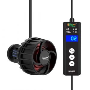 hygger Aquarium DC Créateur de Vagues 3000LPH Pompe à Vagues pour Aquarium,6W Pompe de Brassage Circulation 4 Modos de Onda pour 15-189L Réservoir à Poissons (eumagob, neuf)