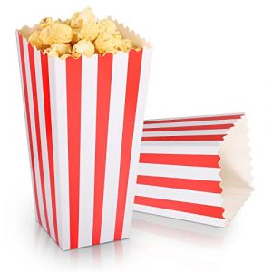 Lot de 20 Bo&icirc;tes &agrave; pop corn, 19,8 x 9,6 x 7 cm Boite pop corn Sac pop corn grande taille en carton pour Soir&eacute;e Cin&eacute;ma F&ecirc;te d'anniversaire Candy Bar Mariage (lishuweiuk, neuf)