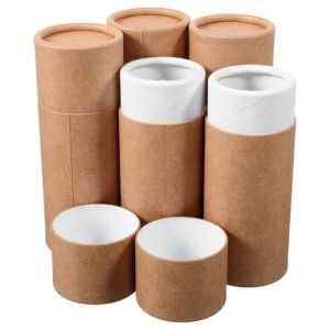 GANAZONO 5 pi&egrave;ces Lot de Tubes Carton Kraft Ronds pour Huiles Essentielles Bo&icirc;te de Rangement Parfum&eacute;e &Eacute;tui Papier Kraft Portable pour Aromath&eacute;rapie et Conservation (JUNEE, neuf)