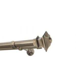HDTL 25/19mm Kit de tringle a rideau Metal Fixation murale Laiton Antique 160 cm Erato (HDTL House Decoration, neuf)