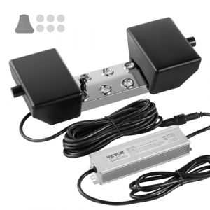 VEVOR Brumisateur à ultrasons 6 têtes, 4500 ML/h, Fabricant de Brouillard étanche IP67 avec Alimentation 165 W, bouée, disques de Rechange, pour étang, Jardin, rocaille, Serre, décoration d'halloween (VEVOR Direct Store FR, neuf)