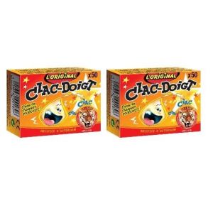 Maelsa&reg; Boite de 50 petits Clacs Doigts Claque Doigt P&eacute;tard F&ecirc;te sans flamme ni m&egrave;che- cat&eacute;gorie F1 896 - Choisissez votre nombre de bo&icirc;tes ! (2 Boites) (⭐ MAELSA ⭐, neuf)