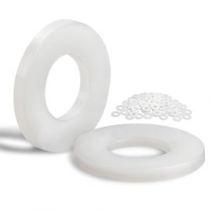 Mbsomnus 80 pi&egrave;ces Rondelle Plastique M10-20MM Rondelle Nylon Ondelles Plastique de petit diam&egrave;tre ext&eacute;rieur Rondelles plates pour Machines Appareils &eacute;lectriques Plombiers (CZDZ, neuf)
