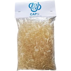 CAPSI Gélules Vides en Gélatine Taille 00 – 1000 Pièces – Gélules Transparentes à Remplir – Qualité Alimentaire, Casher et Halal (Capsule Sizes, neuf)