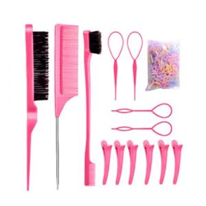 Peignes De Coiffure Pour Femmes,Brosse Lisseuse &Agrave; Poils Naturels | Kit De Petits Peignes D&eacute;m&ecirc;lants Portables Pour Femmes Et Filles Pour La Coiffure Quotidienne Le D&eacute;but Et La Tresse (maofen, neuf)